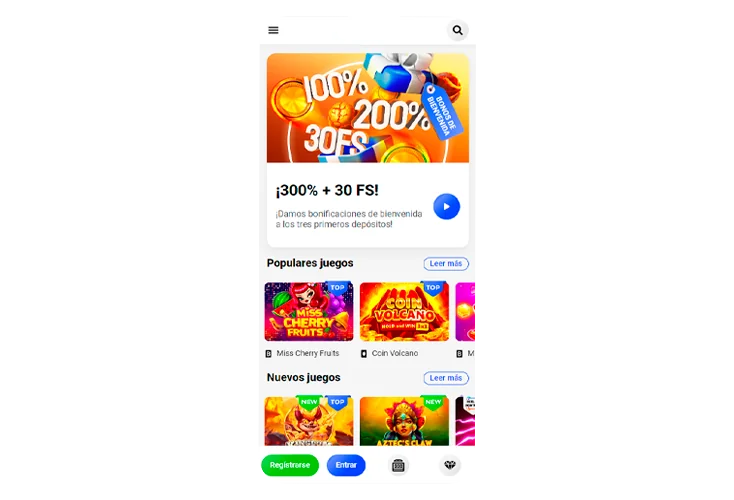 Sitio web oficial en la aplicación